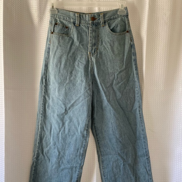 SHEKOU - BAGGY WIDE LEG JEANS - SIZE L - Picture 2 of 5